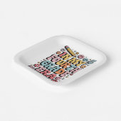 In mijn vierde klas Era 4e klas terug naar school Papieren Bordje (Gebogen)