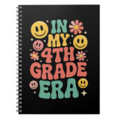 In mijn vierde klas tijdperk Retro 4e klas Back Sc Notitieboek (Voorkant)
