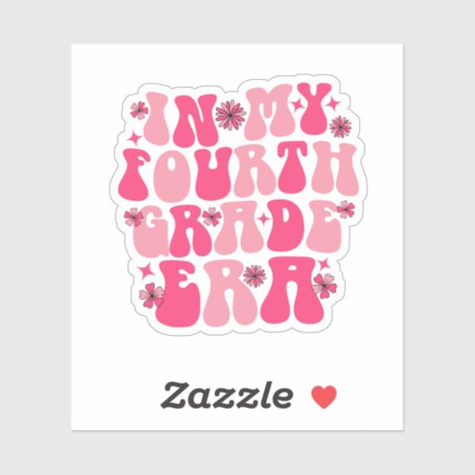 In mijn vierde leerjaar sticker (Vel)