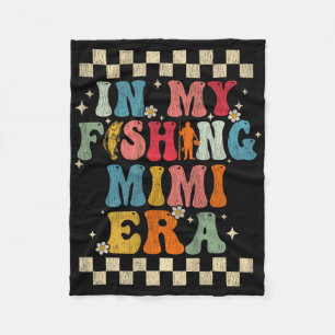 In Mijn Visserij Mimi Tijdperk Retro Groovy Vissen Fleece Deken