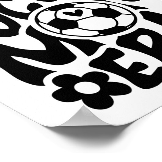 In mijn voetbal mam era grappige mama Moederdag Poster (Hoek)