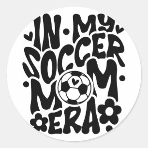 In mijn voetbal mam era grappige mama Moederdag Ronde Sticker