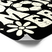 In Mijn Voetbal Moeder Era Voetbal Mama Moeder Lev Poster (Hoek)