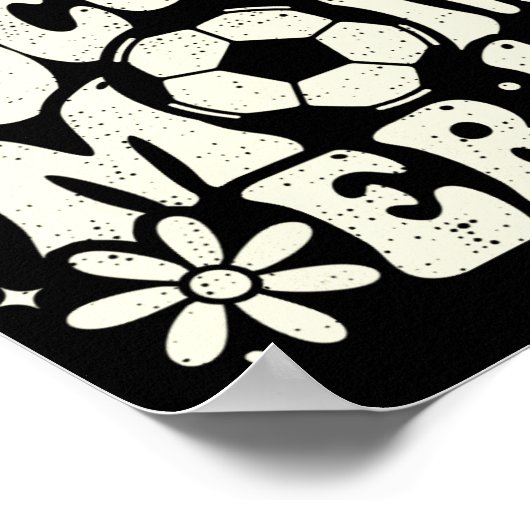 In Mijn Voetbal Moeder Era Voetbal Mama Moeder Lev Poster (Hoek)