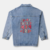 In mijn voetbalmam tijdperk denim jacket (Achterkant)