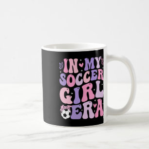 In Mijn Voetbalmeisje Era Retro Groovy Voetbalmeis Koffiemok