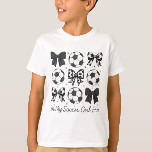 In Mijn Voetbalmeisje Era Schattige Strik Vrouweli T-shirt