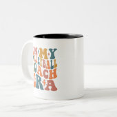 In mijn volleybal coach tijdperk tweekleurige koffiemok (Voorkant links)