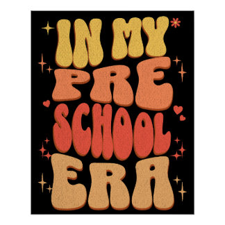 In mijn voorschoolse tijd Terug naar school Perfect Poster