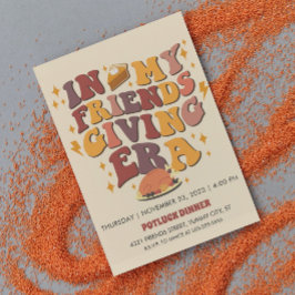 In Mijn Vriendendankfeest Tijdperk Retro Kaart