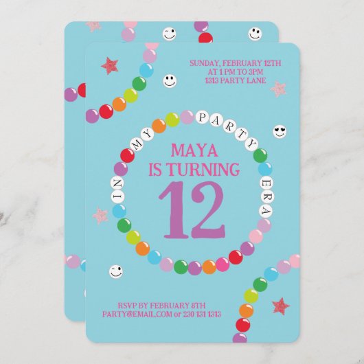 In mijn vriendschap armband tijdperk verjaardagsfe kaart (Voorkant / Achterkant)