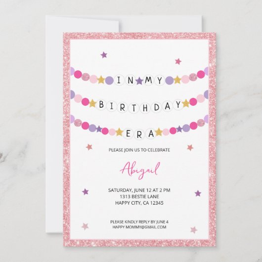 In mijn vriendschap armband tijdperk verjaardagsfe kaart (Voorkant)