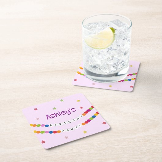 In mijn vriendschap armband tijdperk verjaardagsfe kartonnen onderzetters (Insitu)