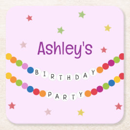 In mijn vriendschap armband tijdperk verjaardagsfe kartonnen onderzetters