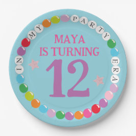 In mijn vriendschap armband tijdperk verjaardagsfe papieren bordje