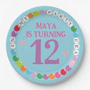 In mijn vriendschap armband tijdperk verjaardagsfe papieren bordje