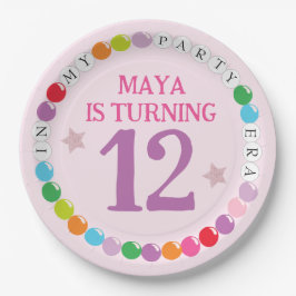 In mijn vriendschap armband tijdperk verjaardagsfe papieren bordje