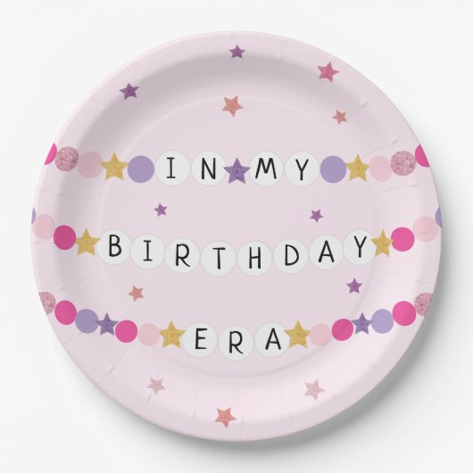 In mijn vriendschap armband tijdperk verjaardagsfe papieren bordje (Voorkant)