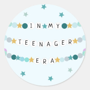 In mijn vriendschap armband tijdperk verjaardagsfe ronde sticker