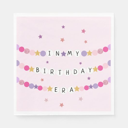 In mijn vriendschap armband tijdperk verjaardagsfe servet (Voorkant)