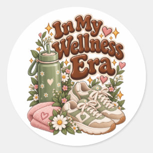 In Mijn Wellness Tijdperk Retro Gym Fitness Ronde Sticker