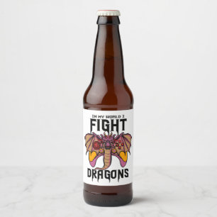 In mijn wereld vecht ik tegen draken bier etiket