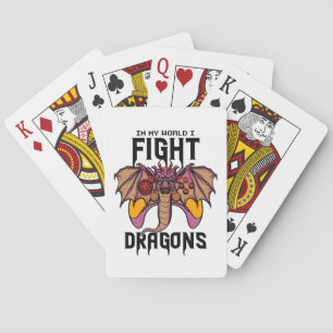 In mijn wereld vecht ik tegen draken pokerkaarten