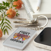 In mijn wereld vecht ik tegen draken sleutelhanger (Voorkant Rechts)