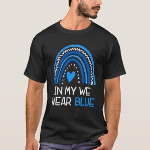 In mijn werk Draag we blauwe reumatoïde artritis b T-shirt