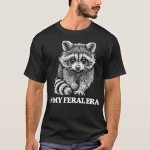 In mijn wilde tijdperk Raccoon Wildlife Humor Anim T-shirt