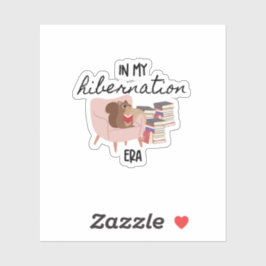 In mijn winterslaap lezer sticker