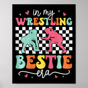 In mijn worstelen Bestie Era Groovy Trots Wrestlin Poster