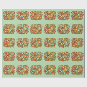 In Mijn Zachte Mama Tijdperk Retro Groovy Bloem On Cadeaupapier