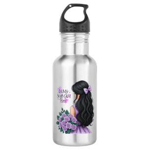In Mijn Zachte Meisje Tijd Lavendel Paarse Bloemen Waterfles