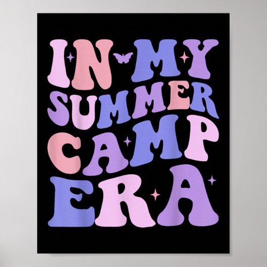 In mijn zomerkamp tijdperk Groovy Summer Vacation Poster (Voorkant)