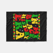 In mijn zwarte geschiedenis tijdperk Mannen vrouwe Fleece Deken (Voorkant (Horizontaal))