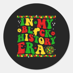 In mijn zwarte geschiedenis tijdperk Mannen vrouwe Ronde Sticker