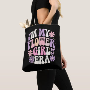 In M'n Bloemenmeisje Tijdperk Retro Groovy Bloem Tote Bag