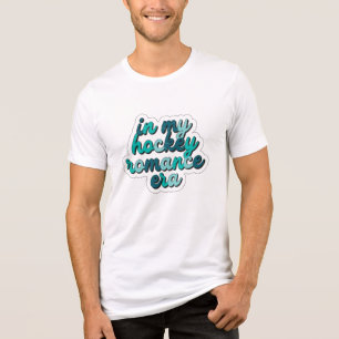 In M'n Hockey Romance Era Retro Turquoise BookTok Tri-Blend Shirt