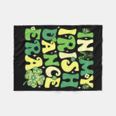 In M'n Ierse Dans Tijdperk St Patricks Dag Meisjes Fleece Deken (Voorkant (Horizontaal))