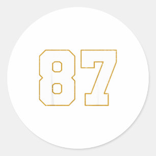In M'n Nummer 87 Era Vintage Retro  Ronde Sticker