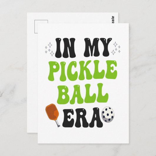 In M'n PickleBall Tijdperk Funny Groovy Sport Cade Briefkaart (Voorkant / Achterkant)