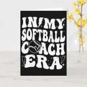 In M'n Softbal Coach Tijdperk Grappige Vader Moede Kaart (Gele Bloem)