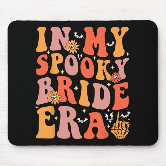 In M'n Spookbruid Tijdperk Groovy Halloween Bruilo Muismat (Voorkant)