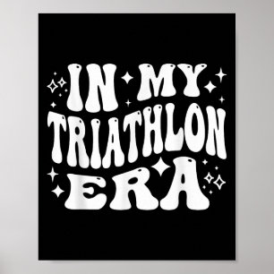 In M'n Triatlon Tijdperk Grappig Zwemmen Fietsen L Poster