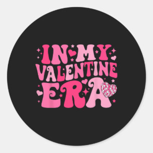 In M'n Valentijn Tijdperk Retro Valentijnsdag Vrou Ronde Sticker