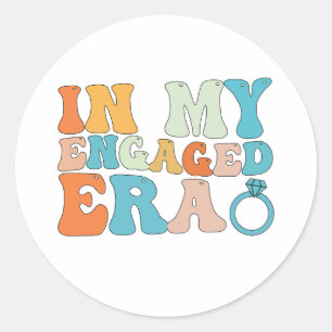 In M'n Verlovingstijd Groovy Retro Ronde Sticker