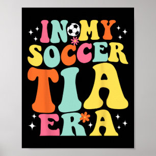 In M'n Voetbal Tia Tijdperk Retro Game Day Groovy Poster