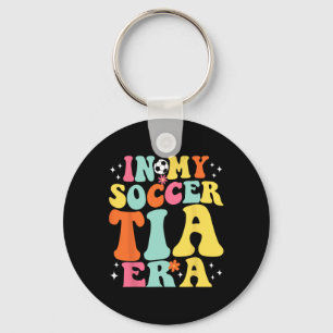 In M'n Voetbal Tia-tijdperk Retro Game Day Groovy Sleutelhanger