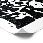 In M'n Voetbalmoeder Tijdperk Retro Voetbal Mama T Poster (Hoek)